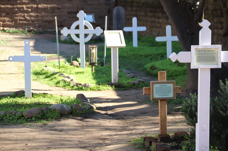 The El Campo Santo Cemetery in Old Town San Diego founded in 1849